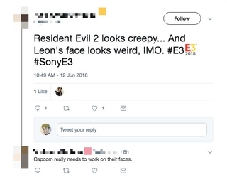 Illustration for article titled Some Fans Aren't Feeling Resident Evil 2's Remake FacesÂ